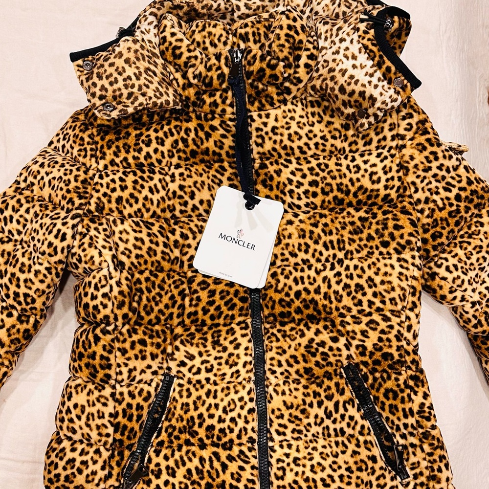 Leopard Bady Moncler Puffer - Size 0